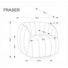 Atpūtas krēsls FRASER, bēšs